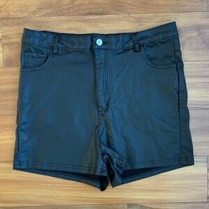 SHEIN faux leather shorts